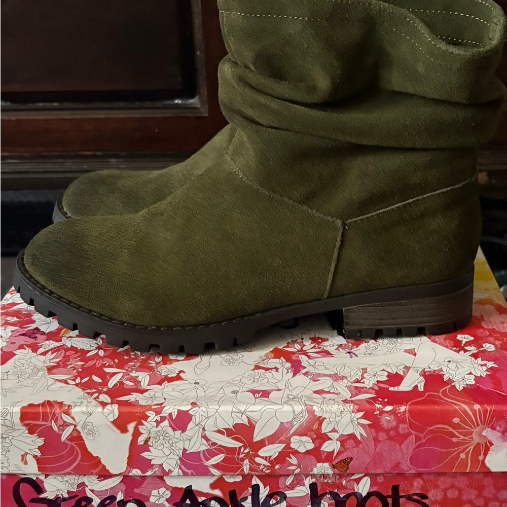 Women's Green Ankle Boots